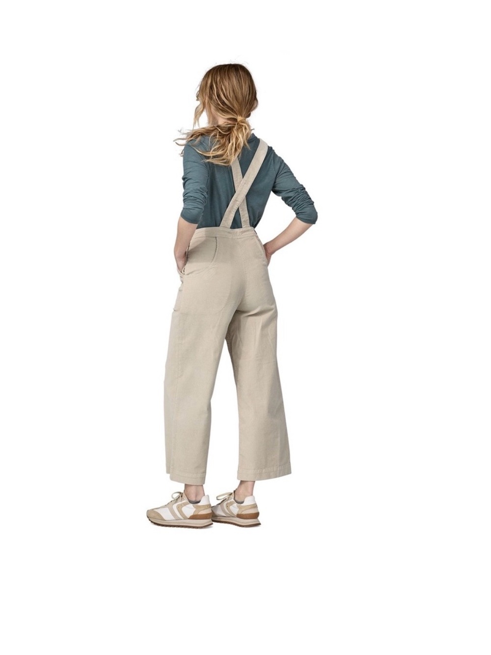 Patagonia Women’s Stand Up Cropped Overalls Organic Cotton Cream / Natural